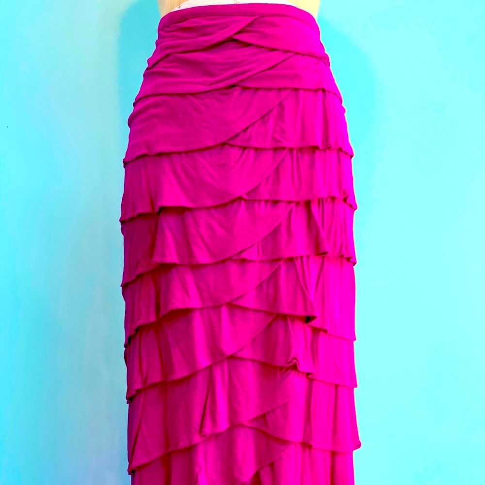 Magenta mermaid maxi skirt